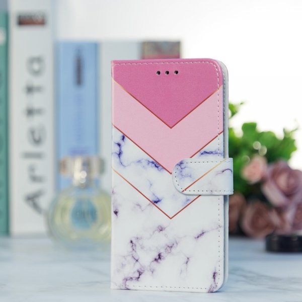 iPhone 15 Plus Etui Motiv Hvit Marmor