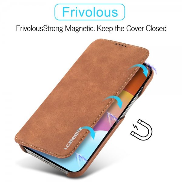 Lc.Imeeke iPhone 15 Plus Etui Retro Brun