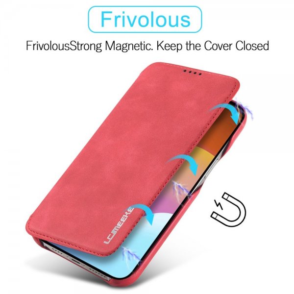 Lc.Imeeke iPhone 15 Plus Etui Retro Rød