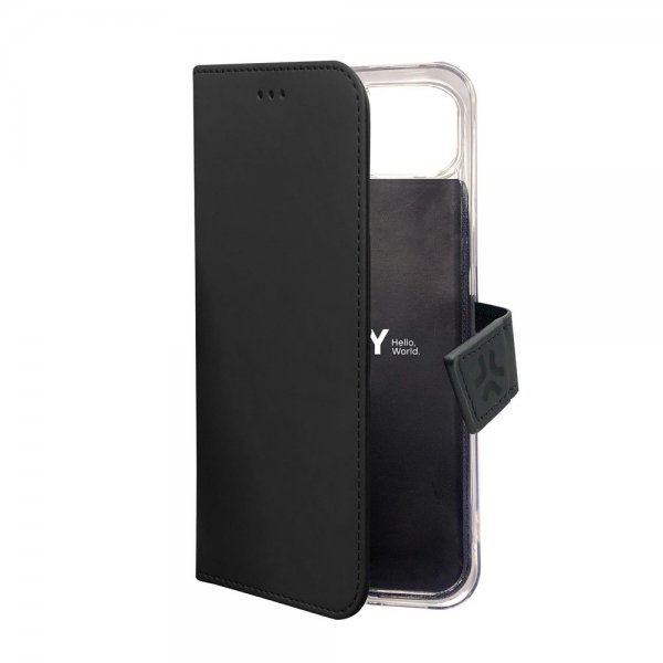 Celly iPhone 15 Plus Etui Wally Wallet Case Svart
