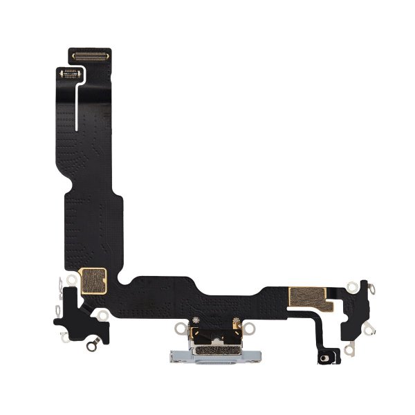 iPhone 15 Plus ladekontakt med flexkabel - blå