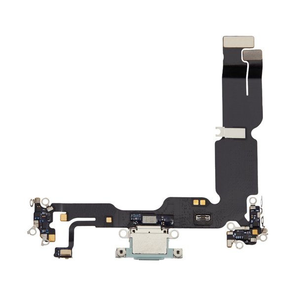 iPhone 15 Plus Ladekontakt med Flexkabel - Grønn