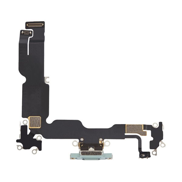 iPhone 15 Plus Ladekontakt med Flexkabel - Grønn