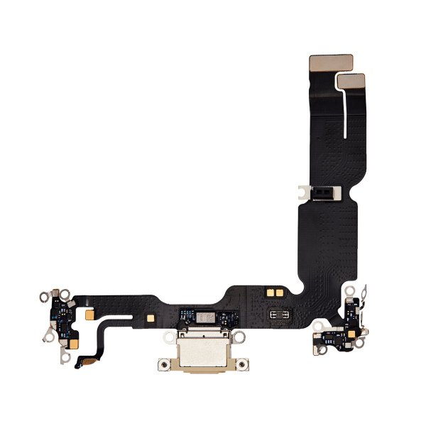 iPhone 15 Plus Ladekontakt med Flexkabel - Gul