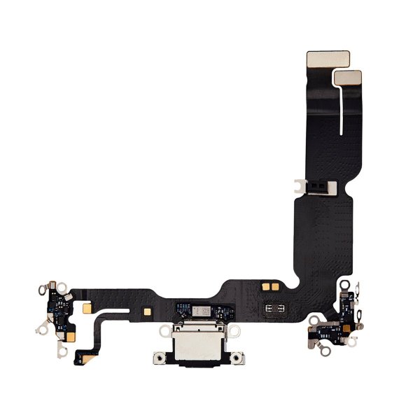 iPhone 15 Plus ladekontakt med flexkabel - svart