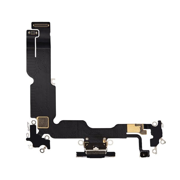 iPhone 15 Plus ladekontakt med flexkabel - svart