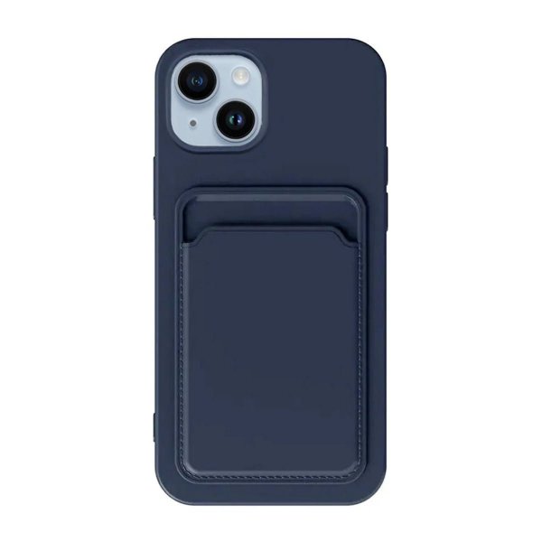 iPhone 15 Plus Deksel Kortholder Blå