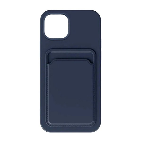 iPhone 15 Plus Deksel Kortholder Blå