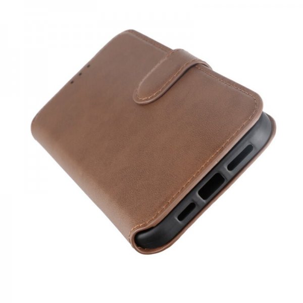 Rvelon iPhone 15 Plus Etui Ekte Skinn Brun