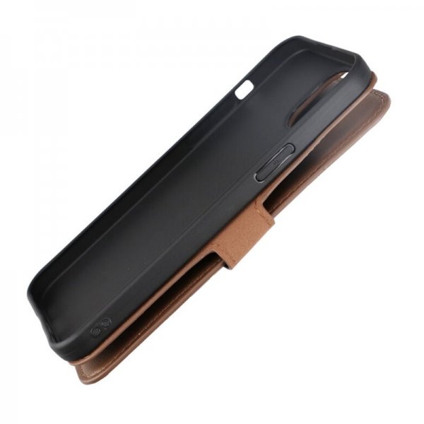 Rvelon iPhone 15 Plus Etui Ekte Skinn Brun