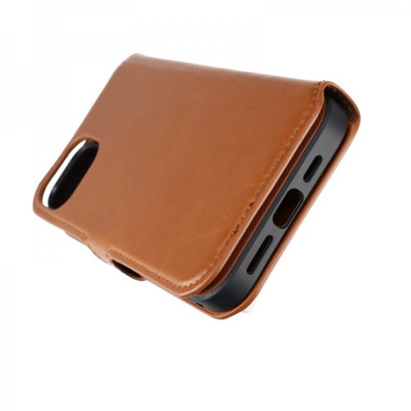 Rvelon iPhone 15 Plus Etui Detachable Wallet Case Brun