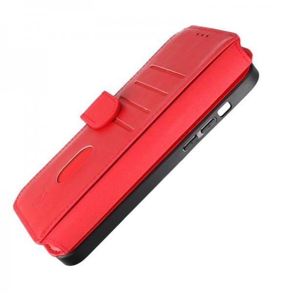 Rvelon iPhone 15 Plus Etui Detachable Wallet Case Rød