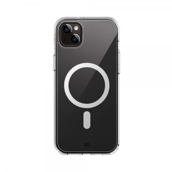 Xqisit iPhone 15 Plus Deksel Antishock Case MagSafe Transparent