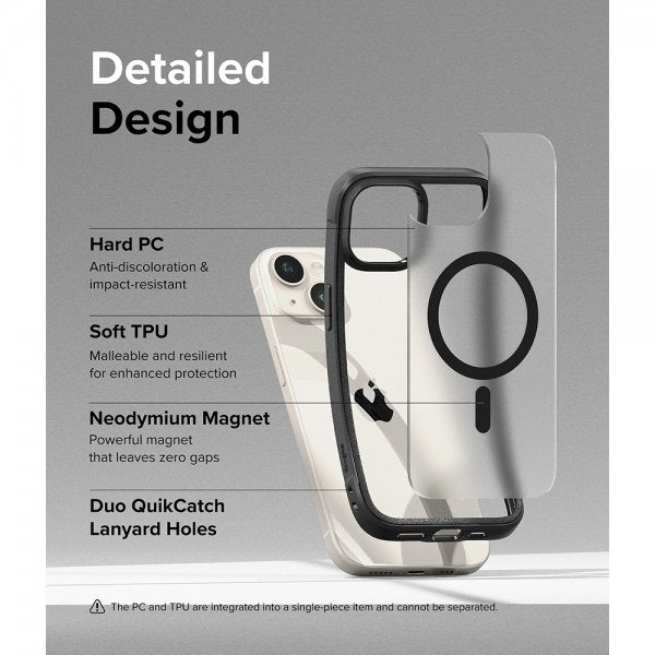 Ringke iPhone 15 Plus Deksel Fusion Bold Magnetic Matte Black