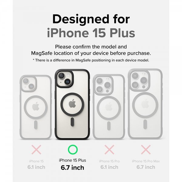 Ringke iPhone 15 Plus Deksel Fusion Bold Magnetic Matte Black