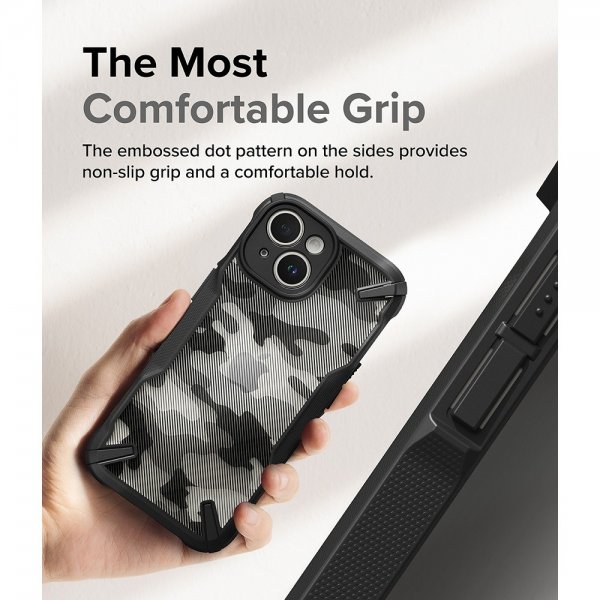 Ringke iPhone 15 Plus Deksel Fusion X Design Camo Black