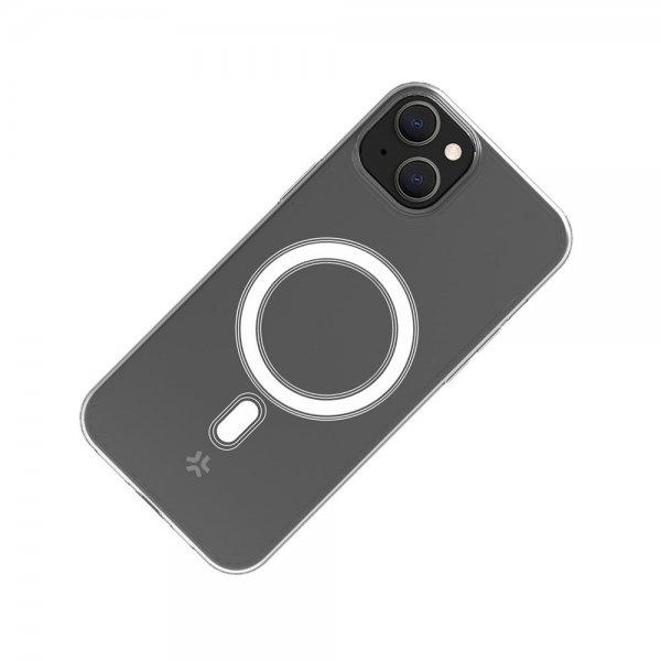 Celly iPhone 15 Plus Deksel GELSKINMAG MagSafe Transparent