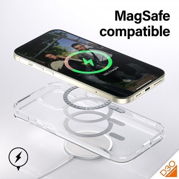 PanzerGlass iPhone 15 Plus Deksel HardCase MagSafe D3O Transparent