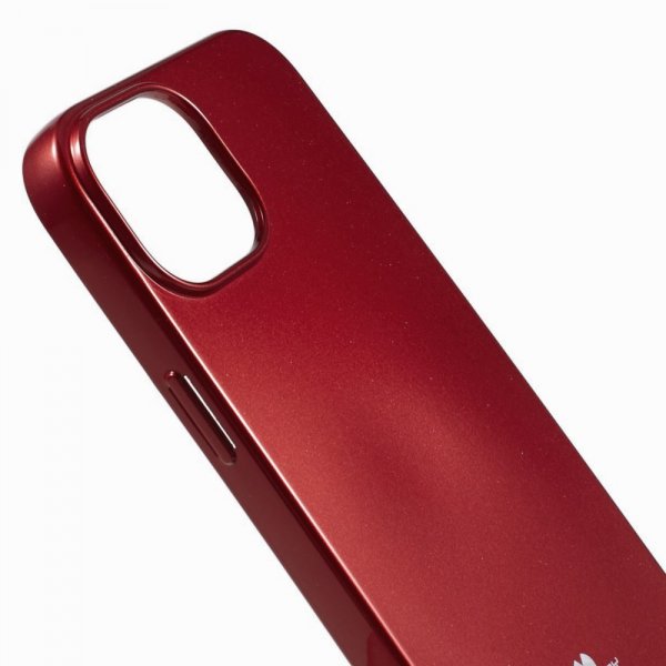 Mercury iPhone 15 Plus Deksel Jelly Glitter Rød