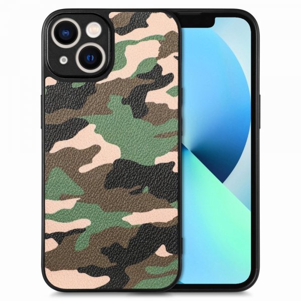 iPhone 15 Plus Deksel Kamuflasje Grønn