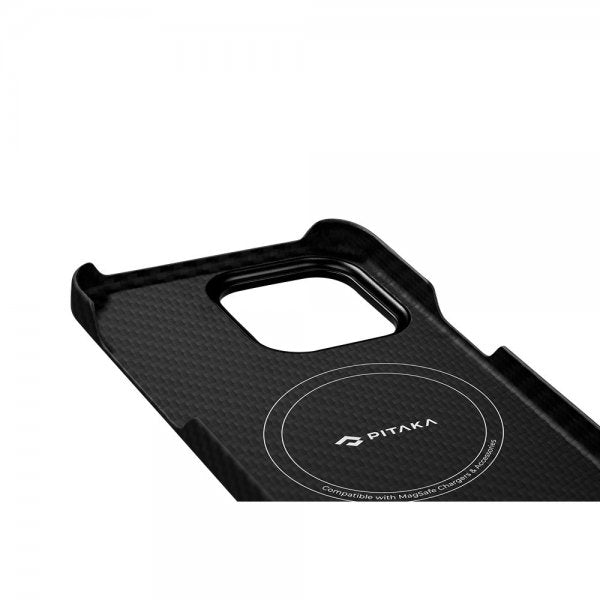 Pitaka iPhone 15 Plus Deksel MagEZ Case 4 Black/Grey Twill