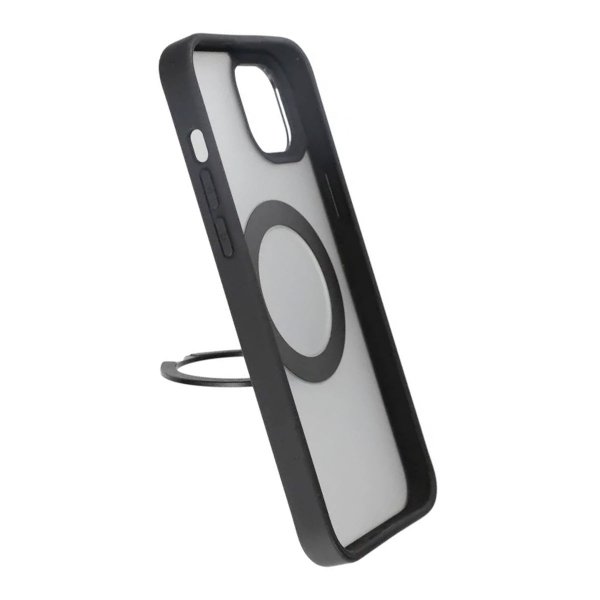 Rvelon iPhone 15 Plus Deksel Roterbart Stativ Svart