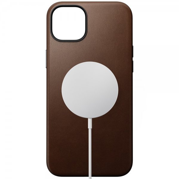 Nomad iPhone 15 Plus Deksel Modern Leather Case Brun