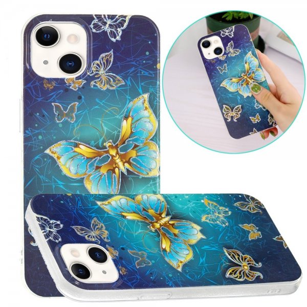 iPhone 15 Plus Deksel Motiv Glittersommerfugl