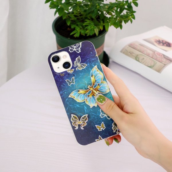 iPhone 15 Plus Deksel Motiv Glittersommerfugl