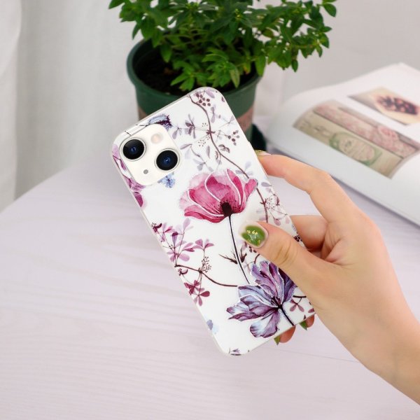 iPhone 15 Plus Deksel Motiv Lotus