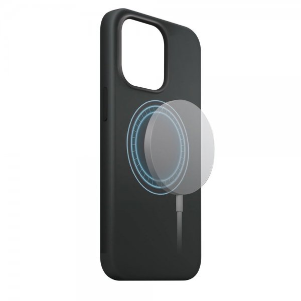 Xqisit iPhone 15 Plus Deksel Silicone Case MagSafe Svart