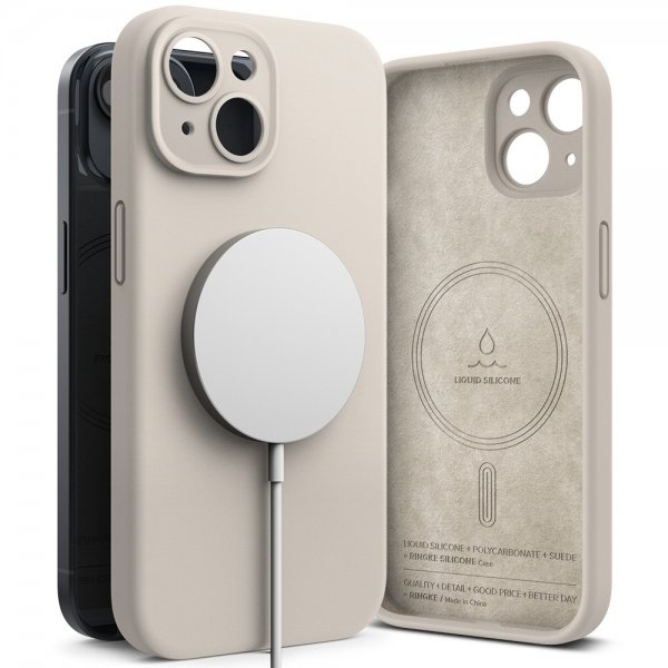 Ringke iPhone 15 Plus Deksel Silicone Magnetic Stone