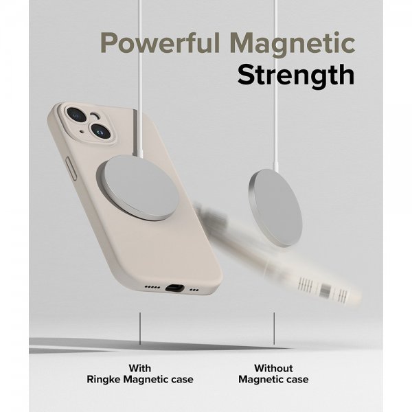 Ringke iPhone 15 Plus Deksel Silicone Magnetic Stone