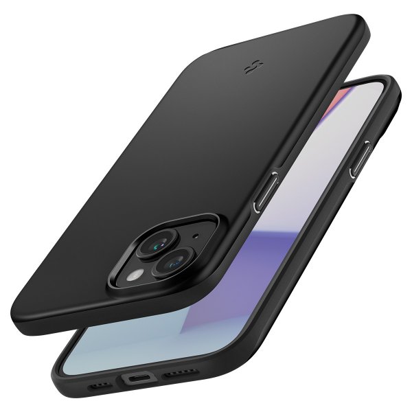 Spigen iPhone 15 Plus Deksel Thin Fit Svart