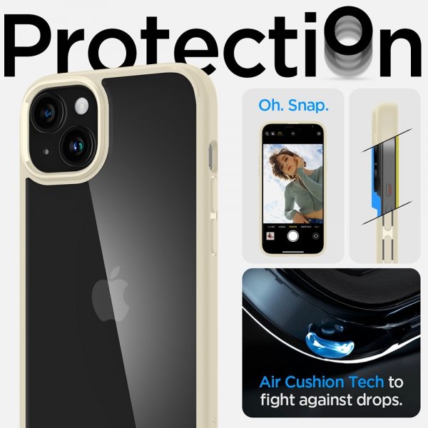 Spigen iPhone 15 Plus Deksel Ultra Hybrid Mute Beige