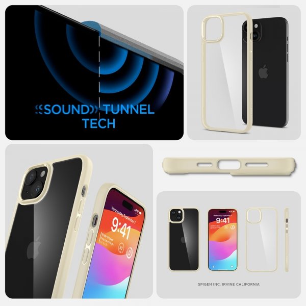 Spigen iPhone 15 Plus Deksel Ultra Hybrid Mute Beige