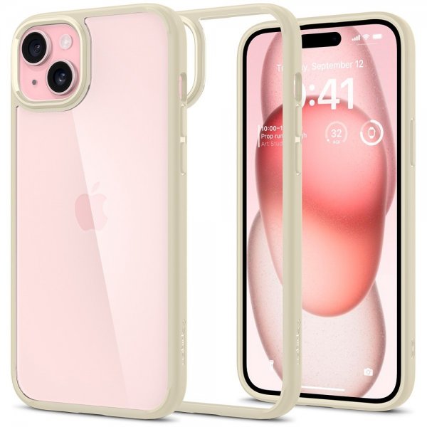 Spigen iPhone 15 Plus Deksel Ultra Hybrid Mute Beige