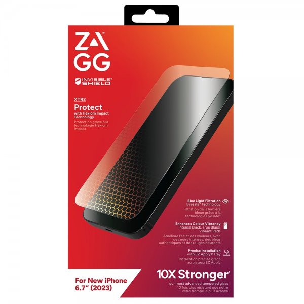 Zagg InvisibleShield iPhone 15 Plus Skjermbeskytter Glass XTR3