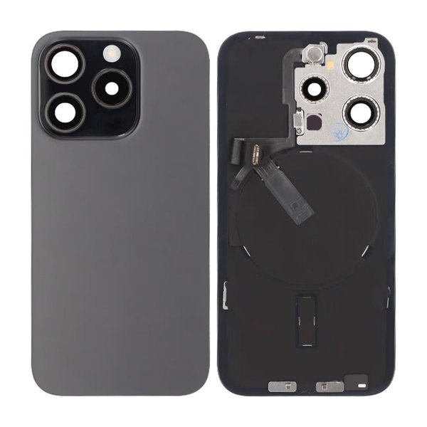 iPhone 15 Pro Baksideglass Komplett OEM - Titansvart