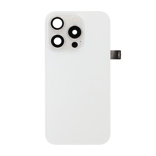 iPhone 15 Pro baksideglass komplett OEM - titanhvit
