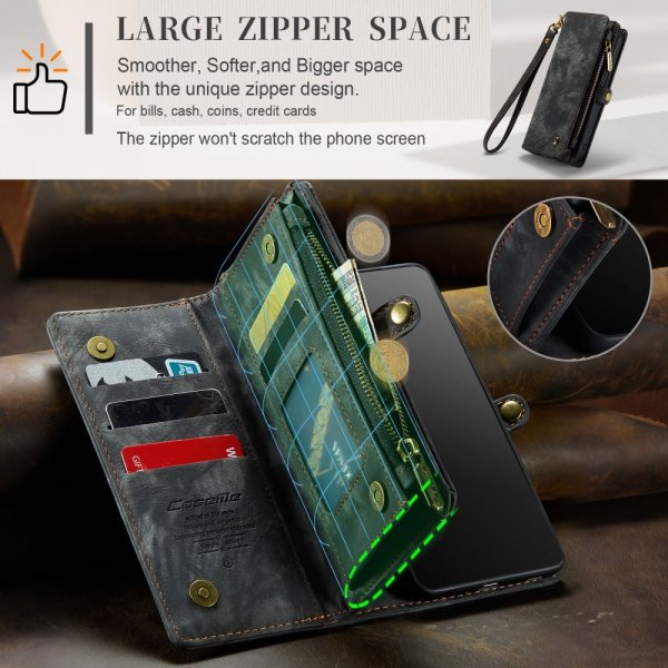 CaseMe iPhone 15 Pro Etui 008 Series Avtakbart Deksel Svart