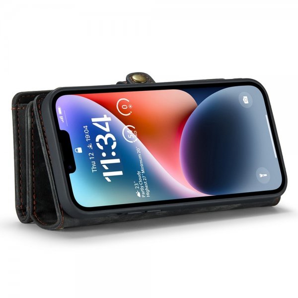 CaseMe iPhone 15 Pro Etui 008 Series Avtakbart Deksel Svart