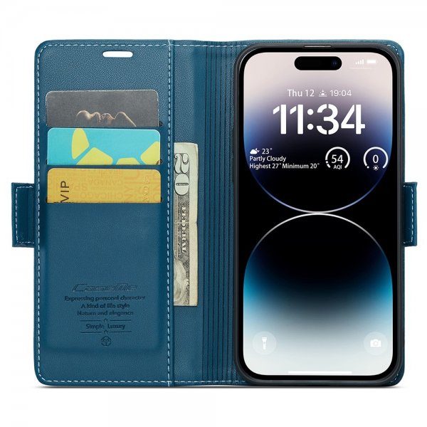 CaseMe iPhone 15 Pro Etui 023 Series Blå