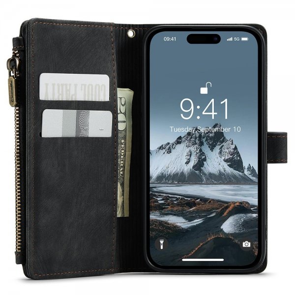CaseMe iPhone 15 Pro Etui C30 Series Svart