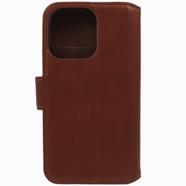 Nordic Covers iPhone 15 Pro Etui Essential Leather Maple Brown