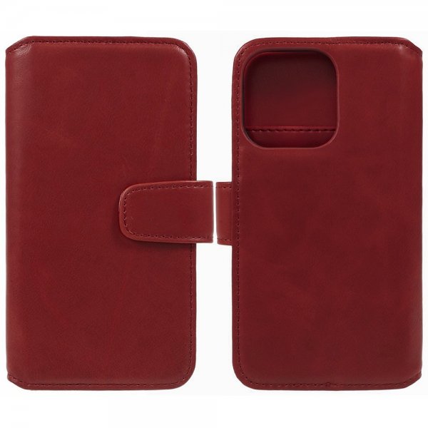 Nordic Covers iPhone 15 Pro Etui Essential Leather Poppy Red