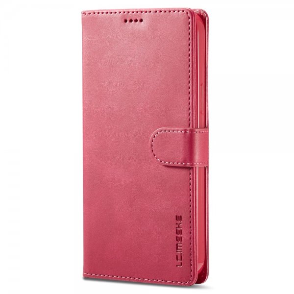 Lc.Imeeke iPhone 15 Pro Etui med Kortlomme stativfunksjon Magenta