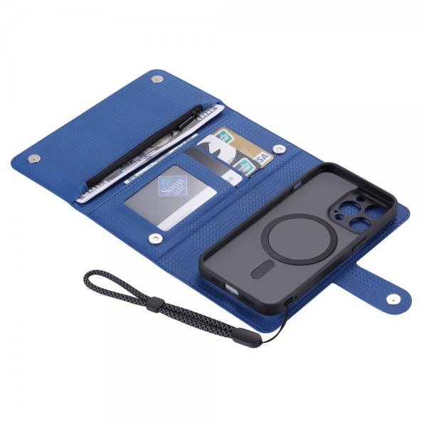 VILI iPhone 15 Pro Etui Avtagbart Deksel GHB Series MagSafe Blå