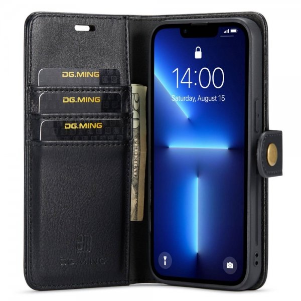 Dg.Ming iPhone 15 Pro Etui Avtagbart Deksel Svart