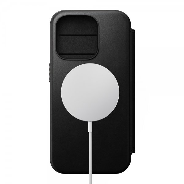 Nomad iPhone 15 Pro Etui Modern Leather Folio Svart